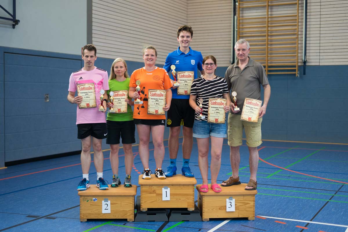 Sieger des Gemischtes Doppel C - Flechtinger Schlosspokalturnier 2019 - Platzierungen - Badminton Flechtingen